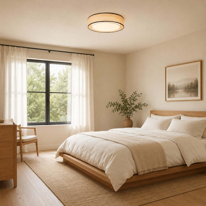 Aris Ceiling Lamp – Handcrafted Minimalist Fabric Ceiling Light | Vinlighting