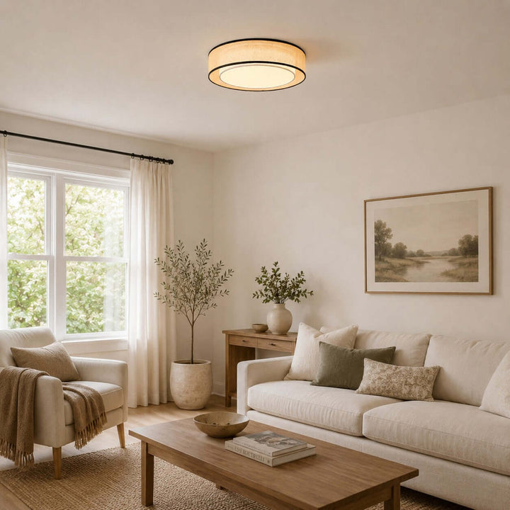 Aris Ceiling Lamp – Handcrafted Minimalist Fabric Ceiling Light | Vinlighting