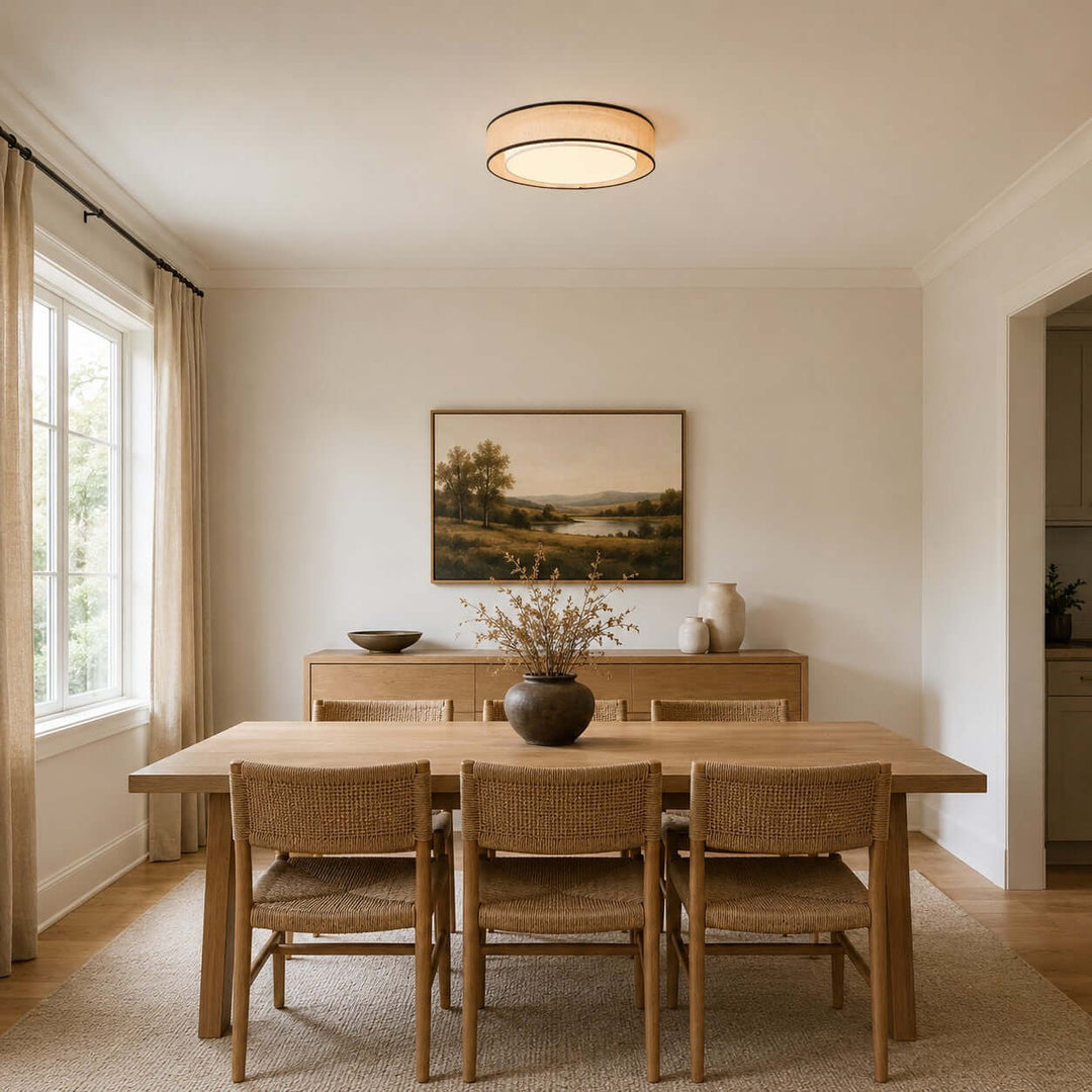 Aris Ceiling Lamp – Handcrafted Minimalist Fabric Ceiling Light | Vinlighting