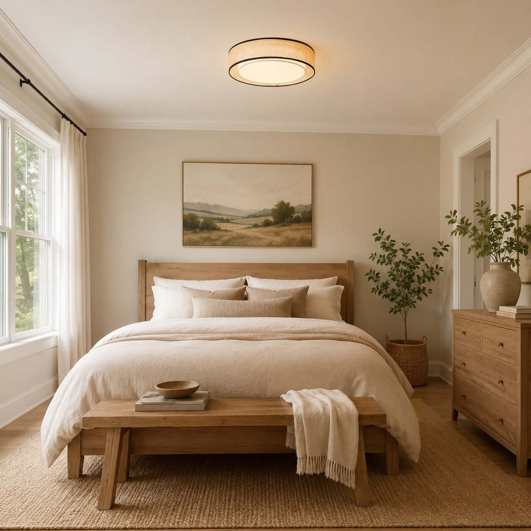 Aris Ceiling Lamp – Handcrafted Minimalist Fabric Ceiling Light | Vinlighting
