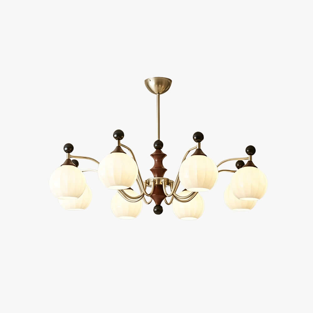 Lioren Mid Century Retro Glass Chandelier Dining Room Light | Vinlighting