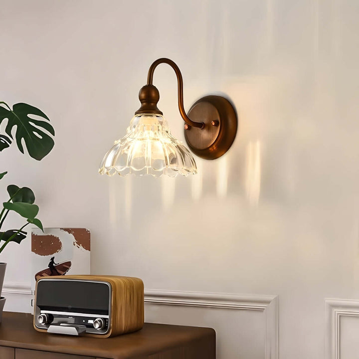 Livona Wall Light – French Glass Vintage Dining Room Lamp