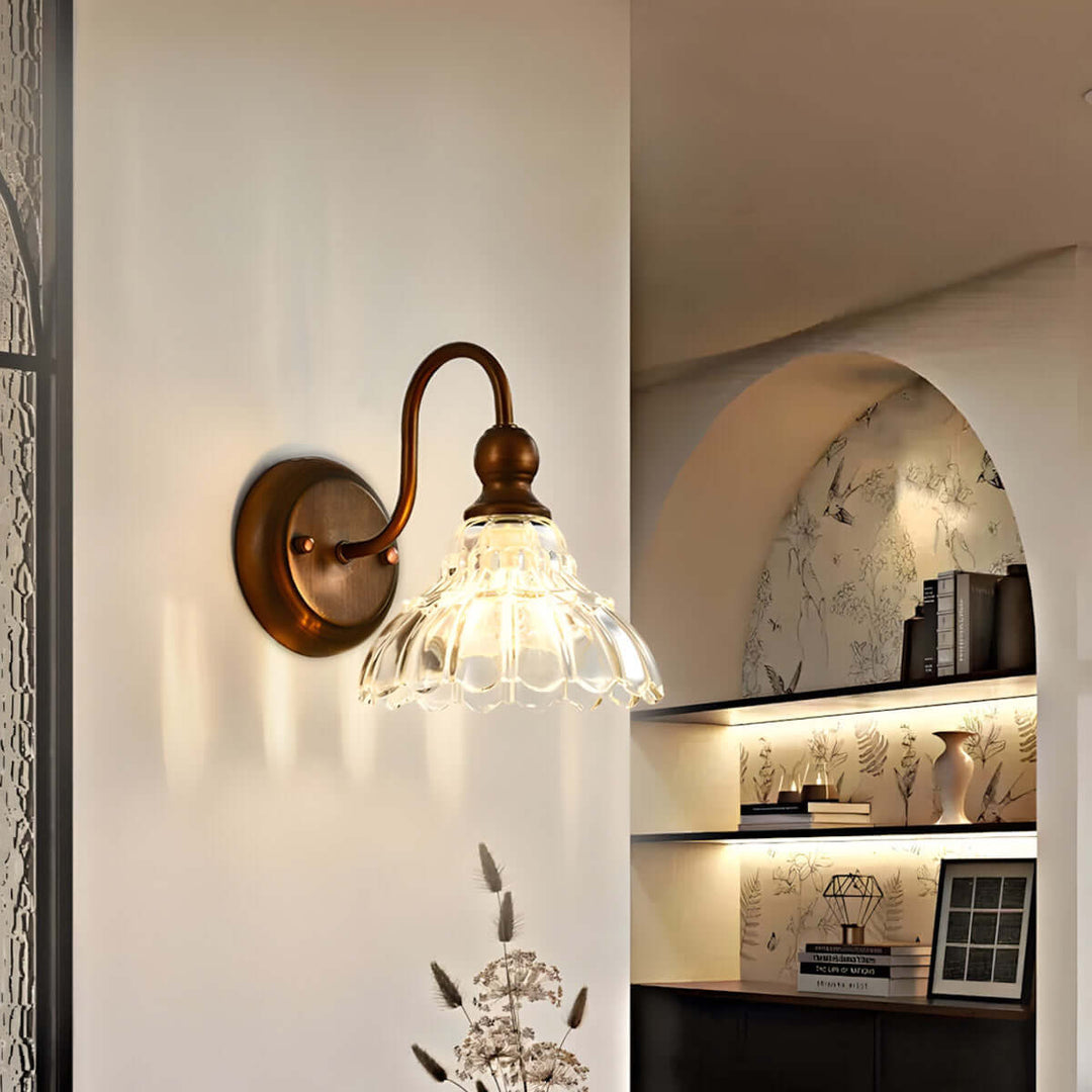 Livona Wall Light – French Glass Vintage Dining Room Lamp