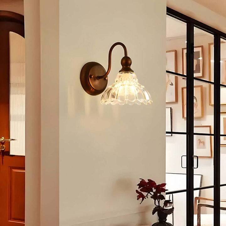 Livona Wall Light – French Glass Vintage Dining Room Lamp