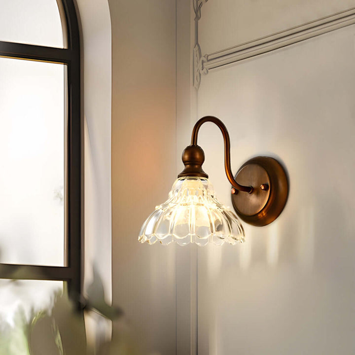 Livona Wall Light – French Glass Vintage Dining Room Lamp