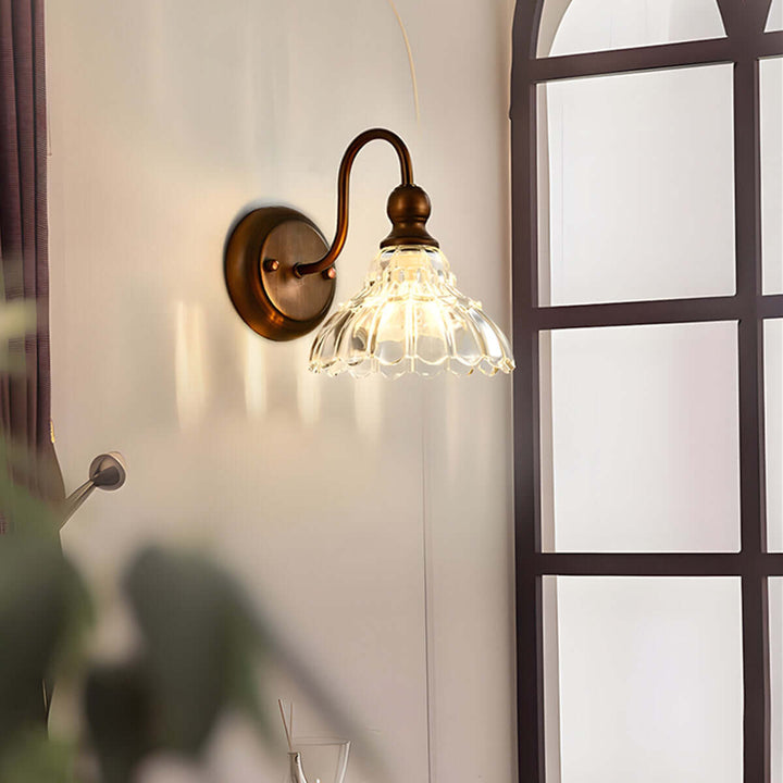 Livona Wall Light – French Glass Vintage Dining Room Lamp