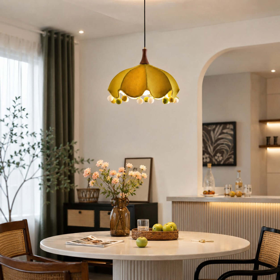 Looma Fabric Pendant Light for Dining Room and Kitchen Island