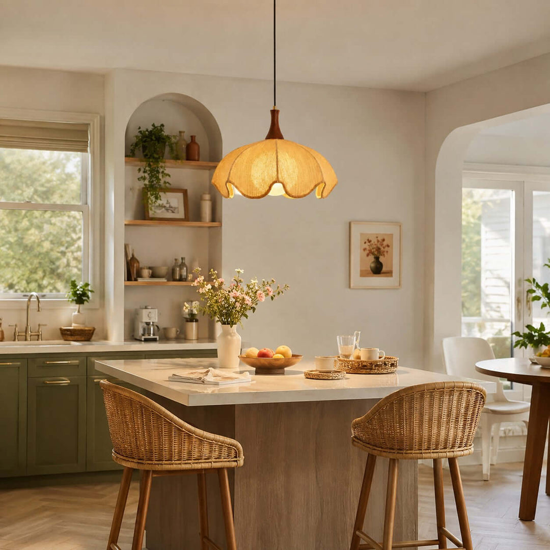 Looma Fabric Pendant Light for Dining Room and Kitchen Island