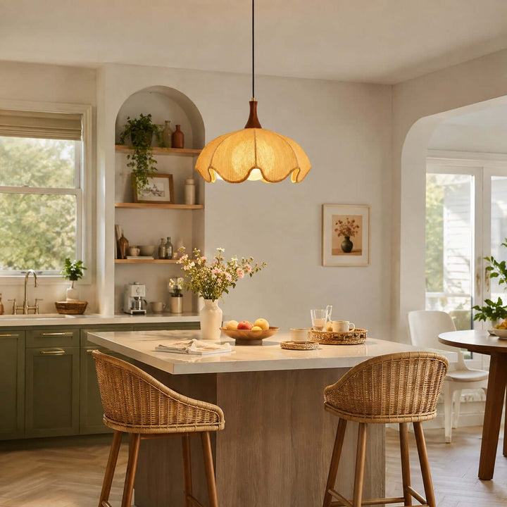 Looma Fabric Pendant Light for Dining Room and Kitchen Island