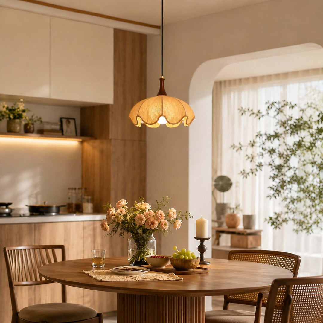 Looma Fabric Pendant Light for Dining Room and Kitchen Island