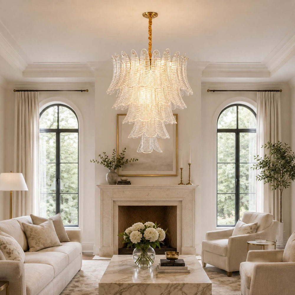 Loravia Chandelier | Modern Glass Chandelier for Living Room