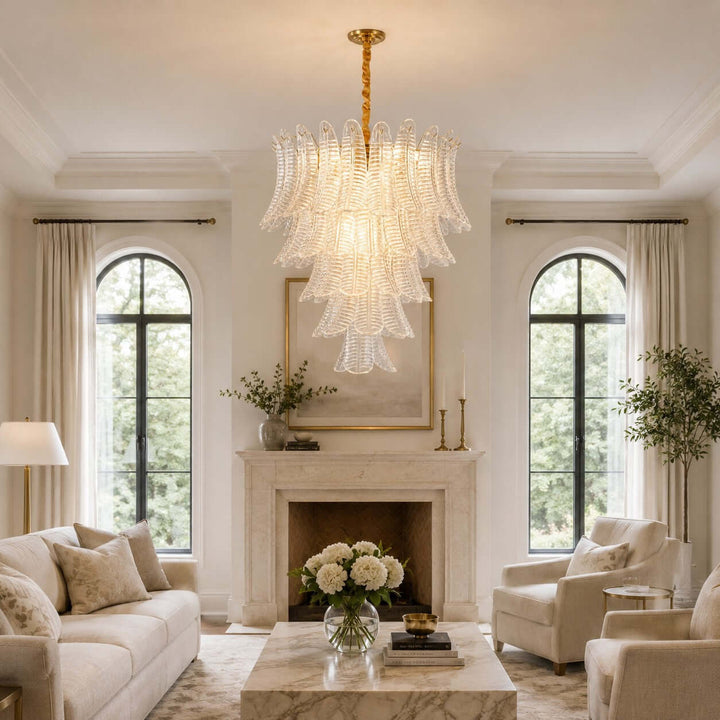 Loravia Chandelier | Modern Glass Chandelier for Living Room