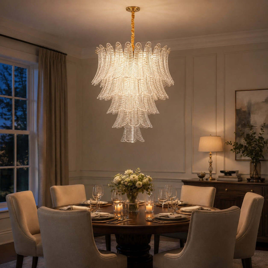 Loravia Chandelier | Modern Glass Chandelier for Living Room