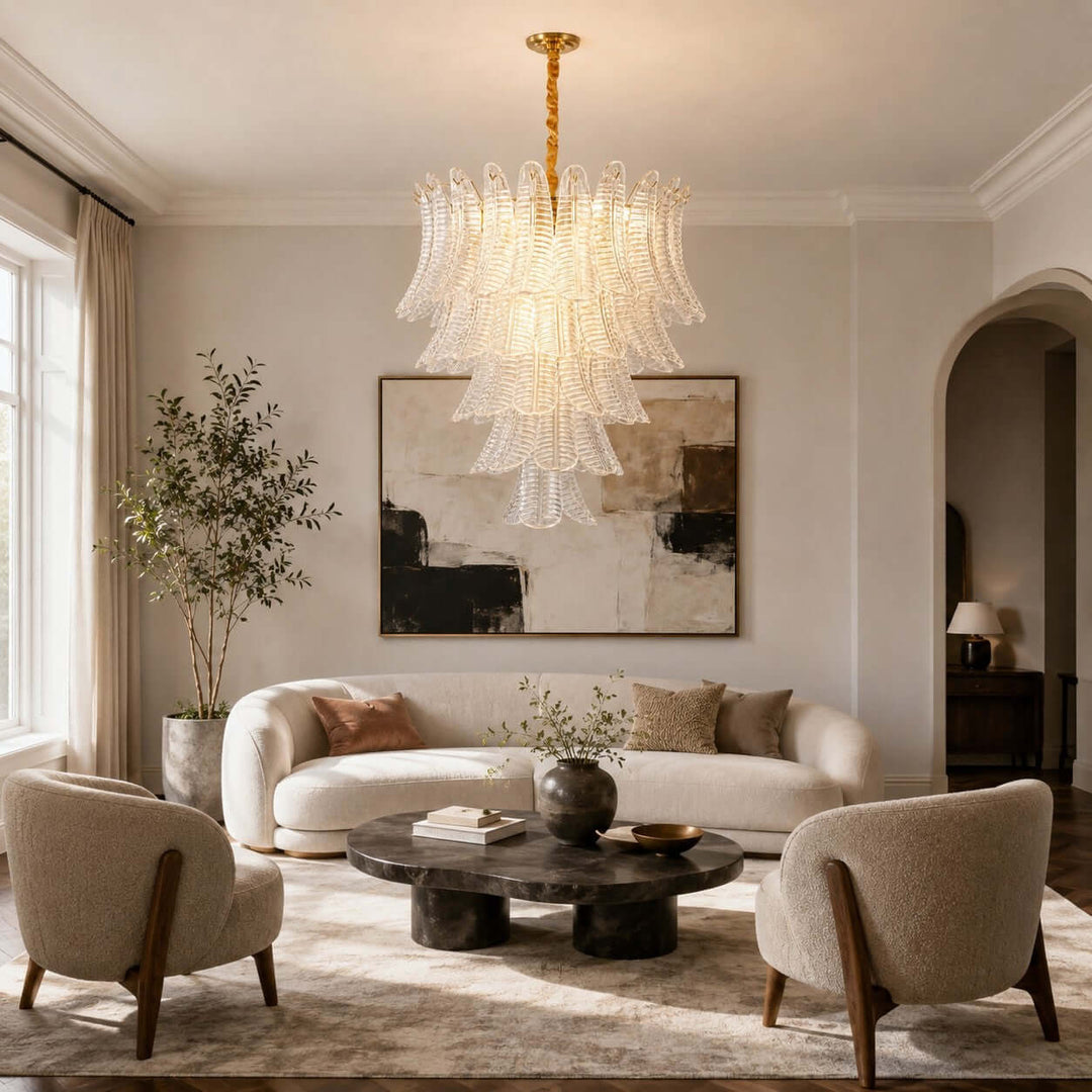 Loravia Chandelier | Modern Glass Chandelier for Living Room