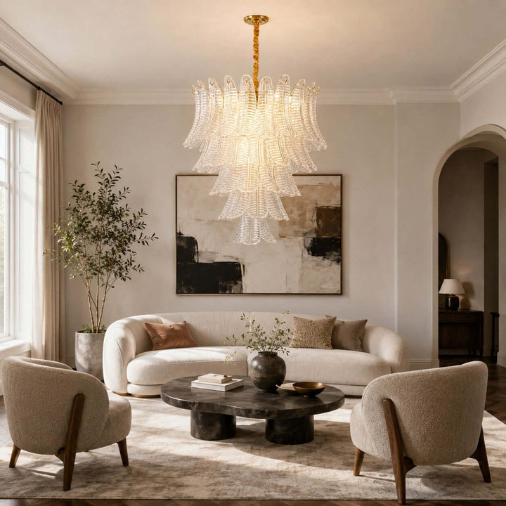 Loravia Chandelier | Modern Glass Chandelier for Living Room