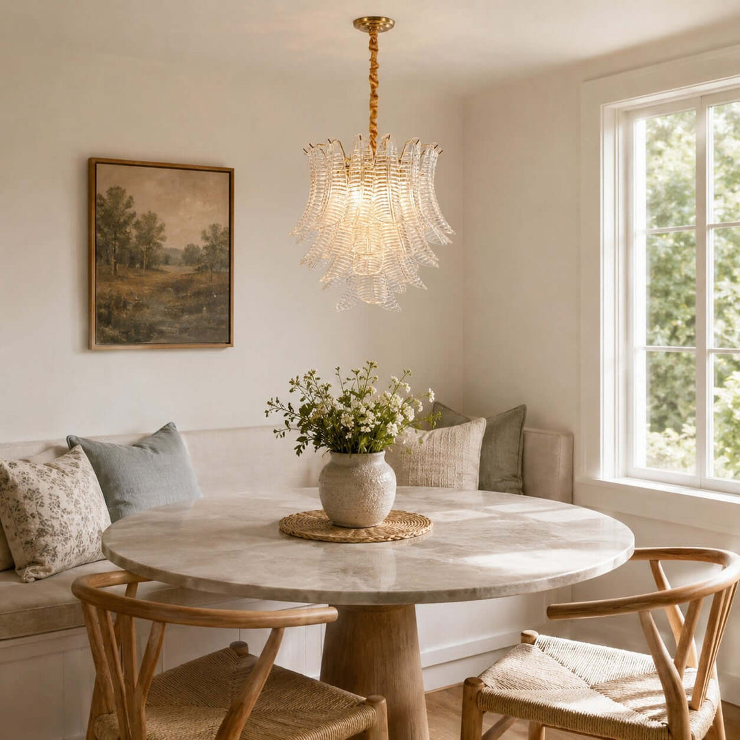 Loravia Chandelier | Modern Glass Chandelier for Living Room