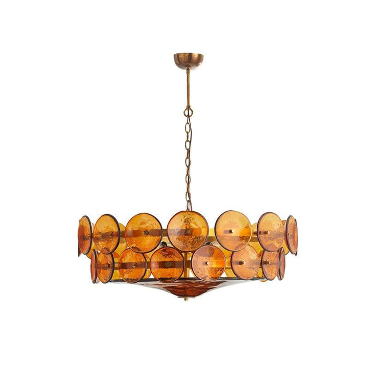 Lorenzo Chandelier – Vintage Orange Glass & Bronze Finish Lighting | Vinlighting | Vinlighting