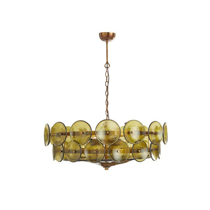 Lorenzo Chandelier – Vintage Orange Glass & Bronze Finish Lighting | Vinlighting | Vinlighting