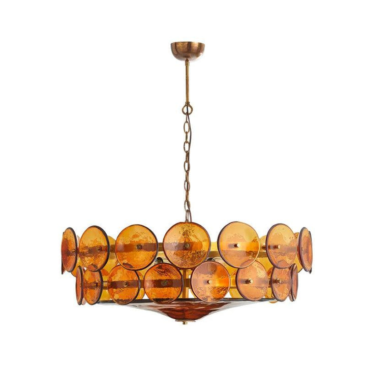 Lorenzo Chandelier – Vintage Orange Glass & Bronze Finish Lighting | Vinlighting | Vinlighting