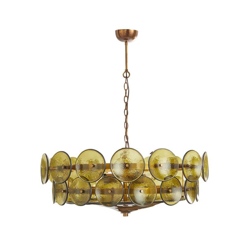 Lorenzo Chandelier – Vintage Orange Glass & Bronze Finish Lighting | Vinlighting | Vinlighting