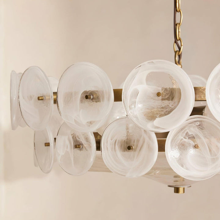 Lorenzo Chandelier – Vintage Orange Glass & Bronze Finish Lighting | Vinlighting | Vinlighting