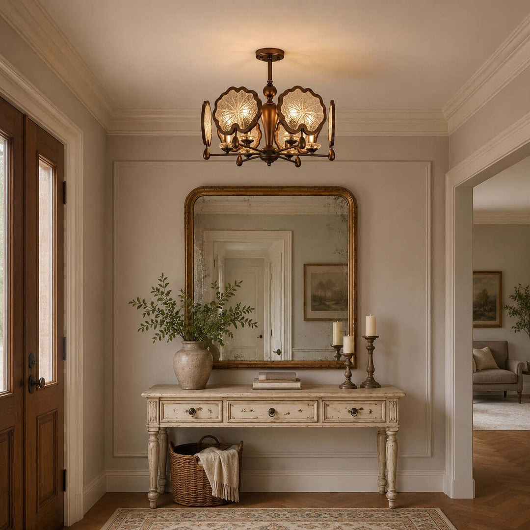 Lorian Chandelier - Vintage Glass Chandelier for Dining Room | Vinlighting