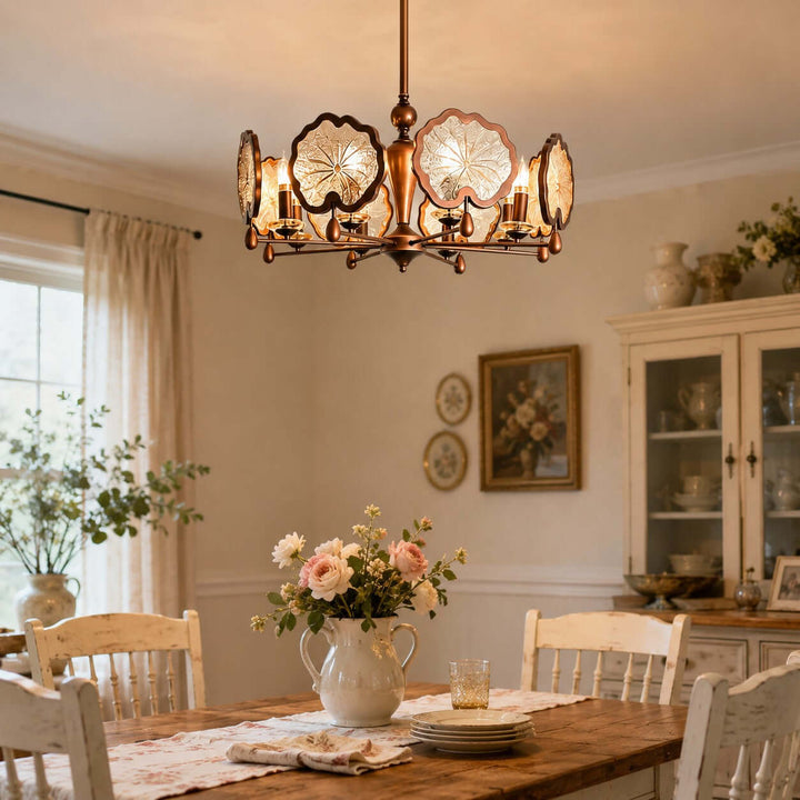 Lorian Chandelier - Vintage Glass Chandelier for Dining Room | Vinlighting