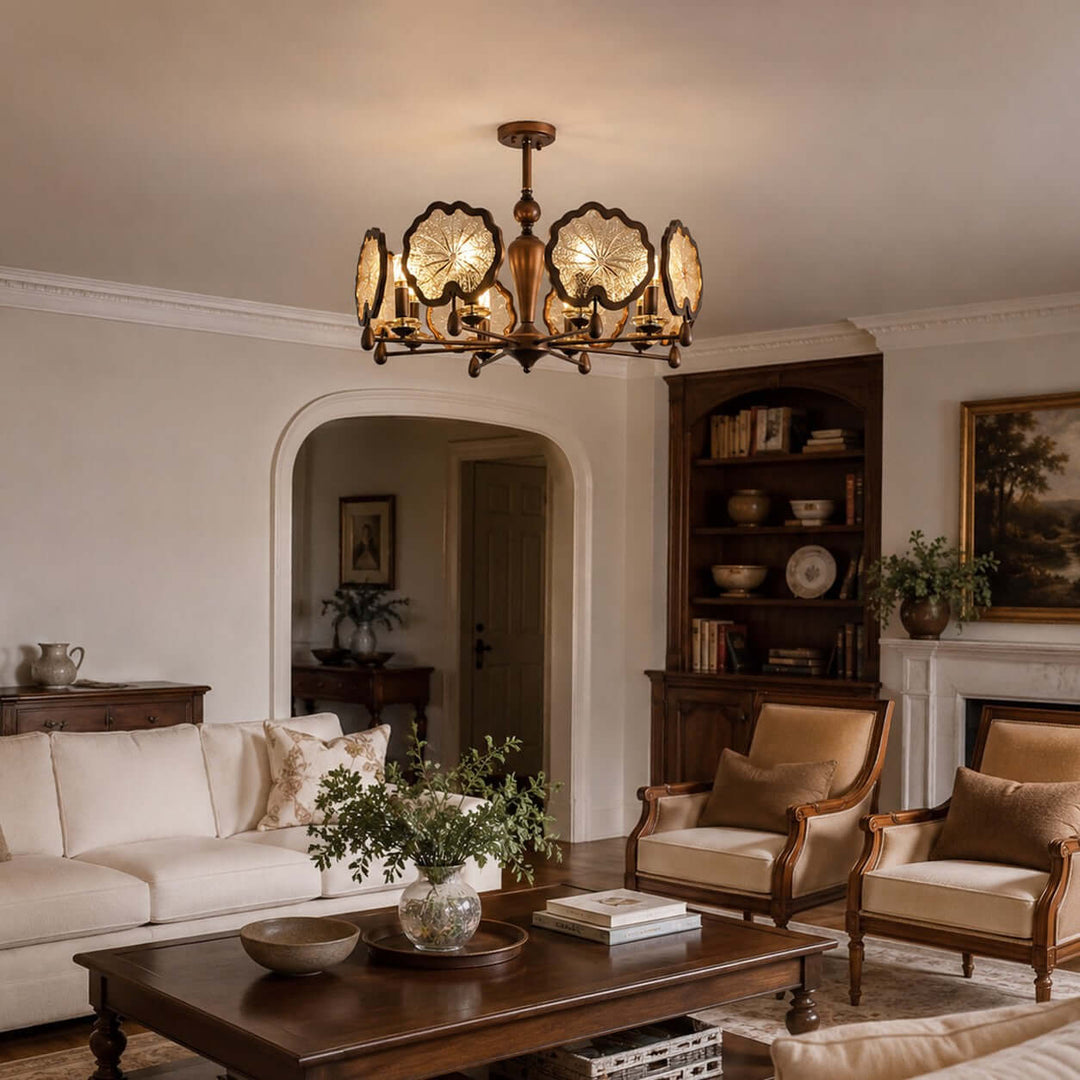 Lorian Chandelier - Vintage Glass Chandelier for Dining Room | Vinlighting