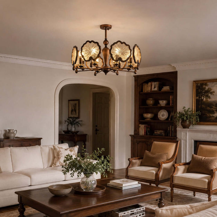 Lorian Chandelier - Vintage Glass Chandelier for Dining Room | Vinlighting