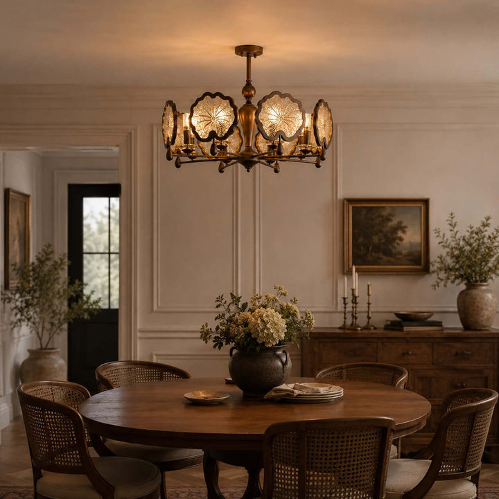 Lorian Chandelier - Vintage Glass Chandelier for Dining Room | Vinlighting