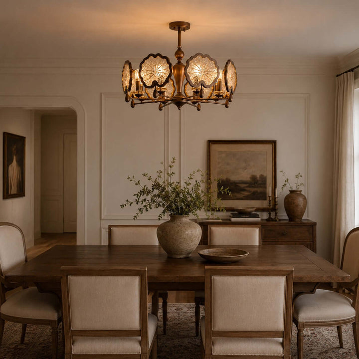 Lorian Chandelier - Vintage Glass Chandelier for Dining Room | Vinlighting