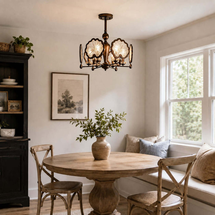 Lorian Chandelier - Vintage Glass Chandelier for Dining Room | Vinlighting