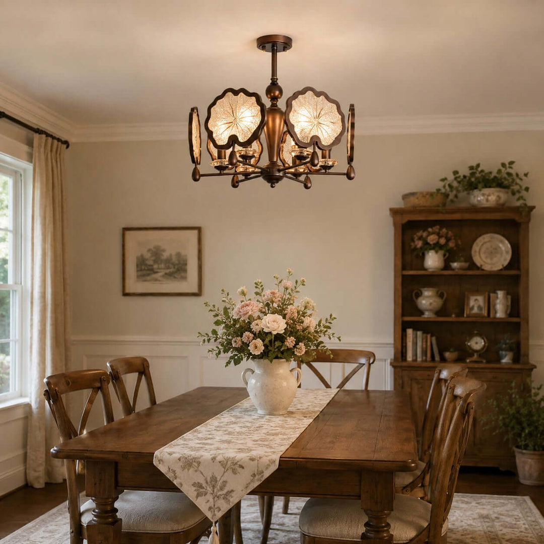 Lorian Chandelier - Vintage Glass Chandelier for Dining Room | Vinlighting