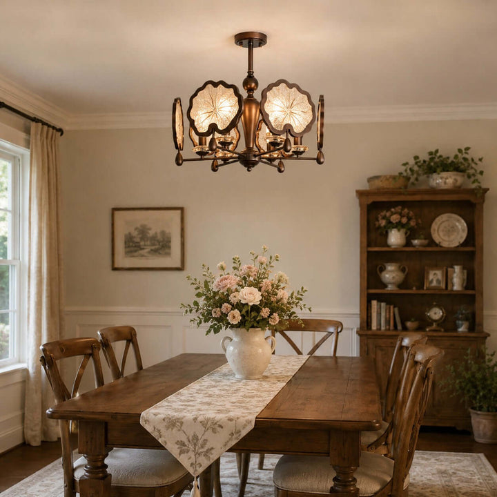 Lorian Chandelier - Vintage Glass Chandelier for Dining Room | Vinlighting