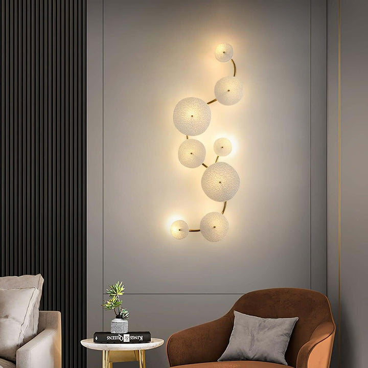 Lotus Leaf Wall Lamp – Cream Creative Ceramic Wall Decoration