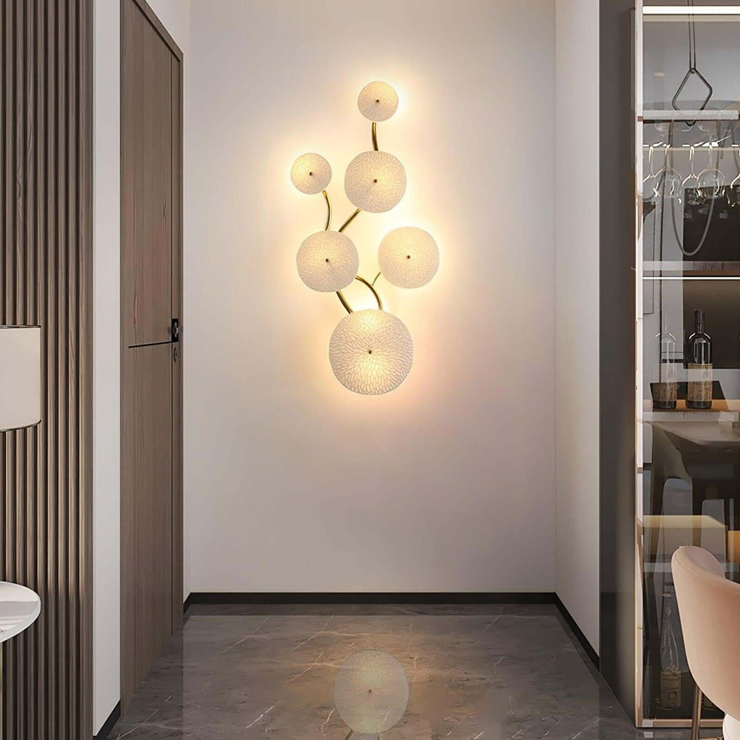 Lotus Leaf Wall Lamp – Cream Creative Ceramic Wall Decoration