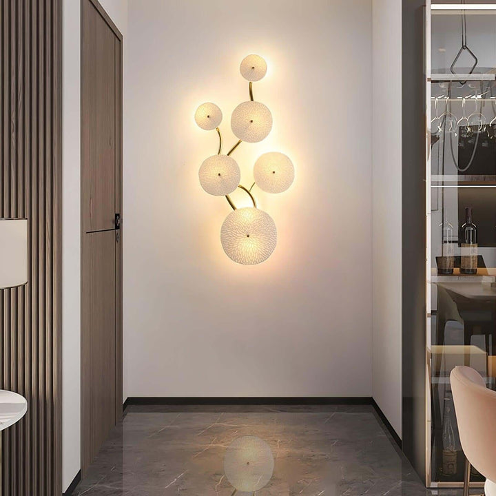 Lotus Leaf Wall Lamp – Cream Creative Ceramic Wall Decoration
