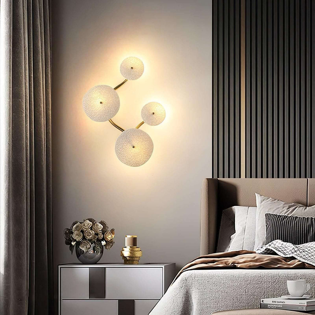 Lotus Leaf Wall Lamp – Cream Creative Ceramic Wall Decoration
