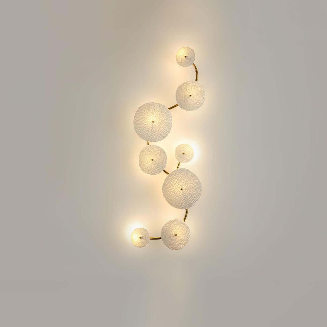 Lotus Leaf Wall Lamp – Cream Creative Ceramic Wall Decoration