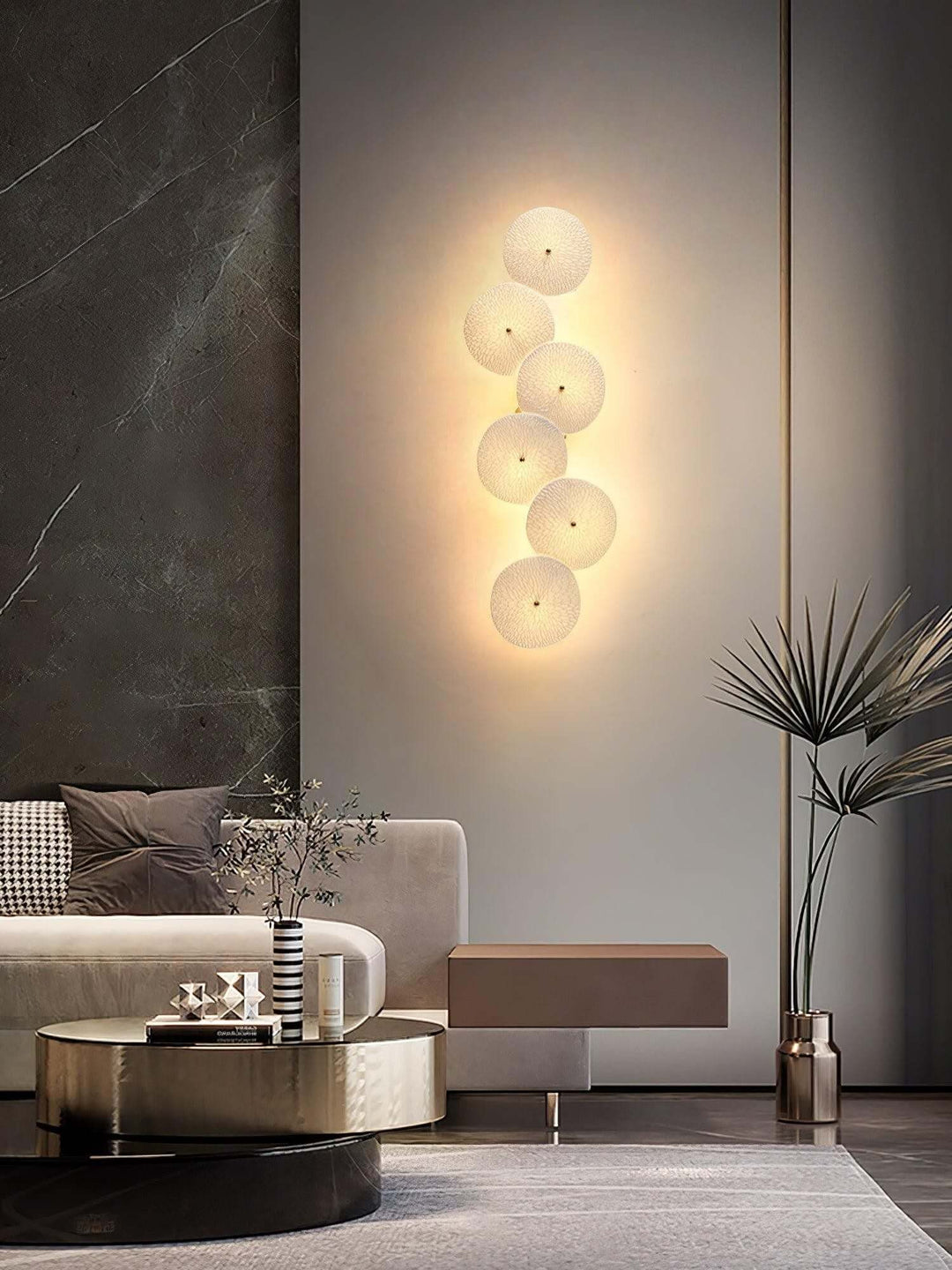 Lotus Leaf Wall Lamp – Cream Creative Ceramic Wall Decoration