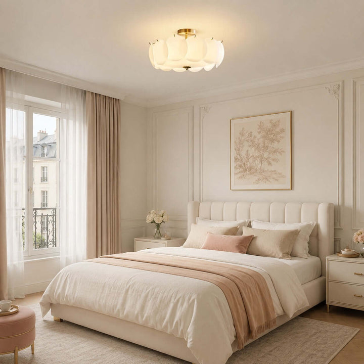 Lucerne Ceiling Light – French Bedroom Glass Ceiling Lamp | Vinlighting