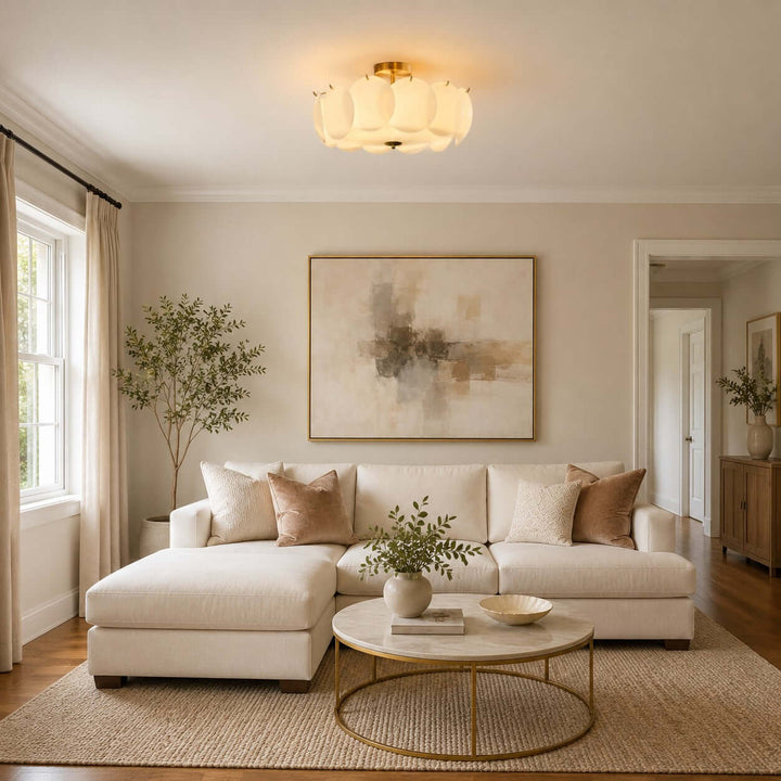 Lucerne Ceiling Light – French Bedroom Glass Ceiling Lamp | Vinlighting