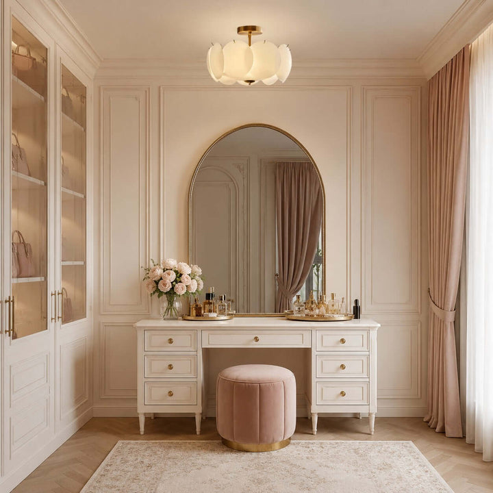 Lucerne Ceiling Light – French Bedroom Glass Ceiling Lamp | Vinlighting