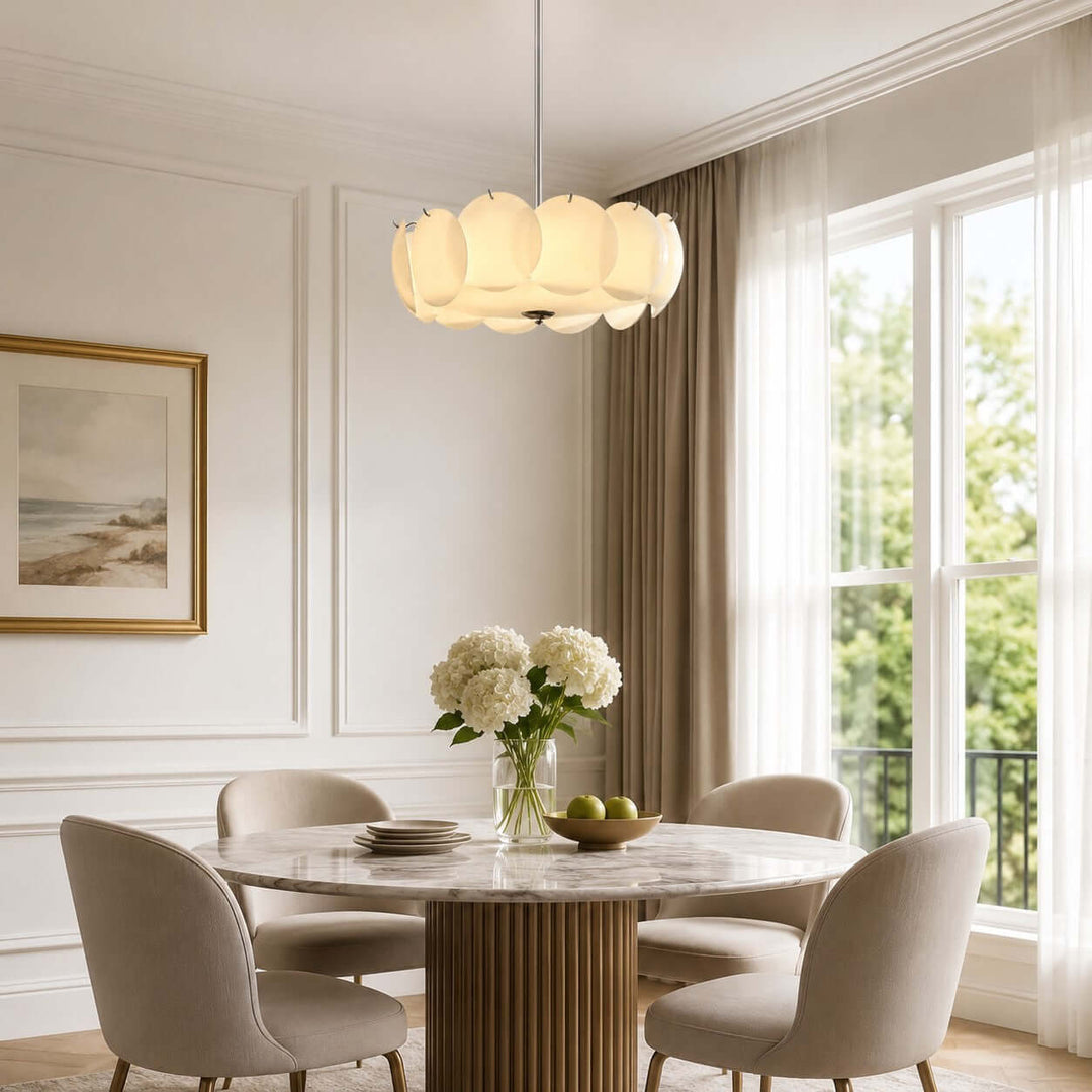 Lucerne Chandelier B – French Glass Dining Room Chandelier Lamp | Vinlighting