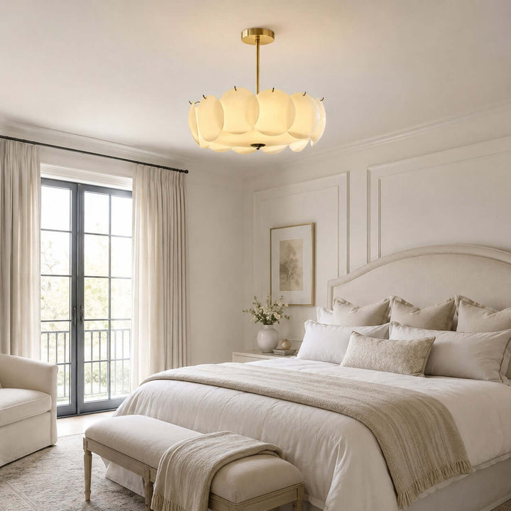 Lucerne Chandelier B – French Glass Dining Room Chandelier Lamp | Vinlighting