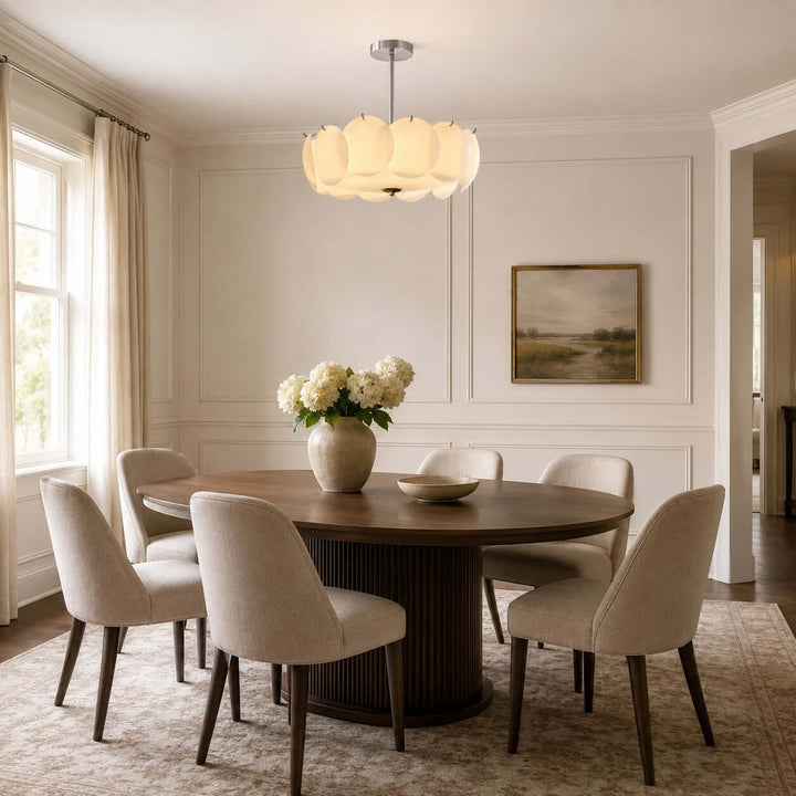 Lucerne Chandelier B – French Glass Dining Room Chandelier Lamp | Vinlighting