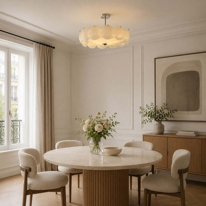 Lucerne Chandelier B – French Glass Dining Room Chandelier Lamp | Vinlighting