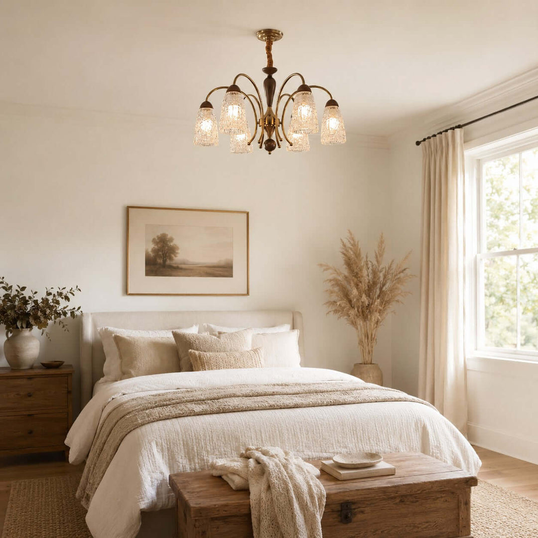 Lucian Chandelier - French Vintage Dining Room Glass Light Fixture | Vinlighting