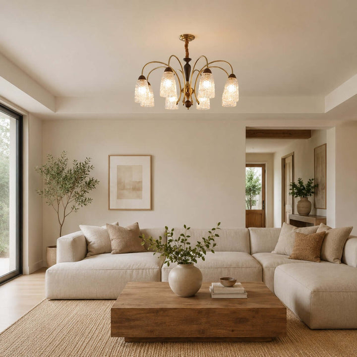 Lucian Chandelier - French Vintage Dining Room Glass Light Fixture | Vinlighting