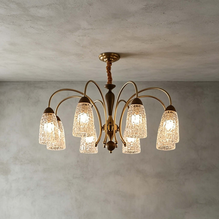 Lucian Chandelier - French Vintage Dining Room Glass Light Fixture | Vinlighting